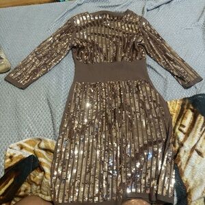 Eva Mendes for New York & Company Brown Sequin Top